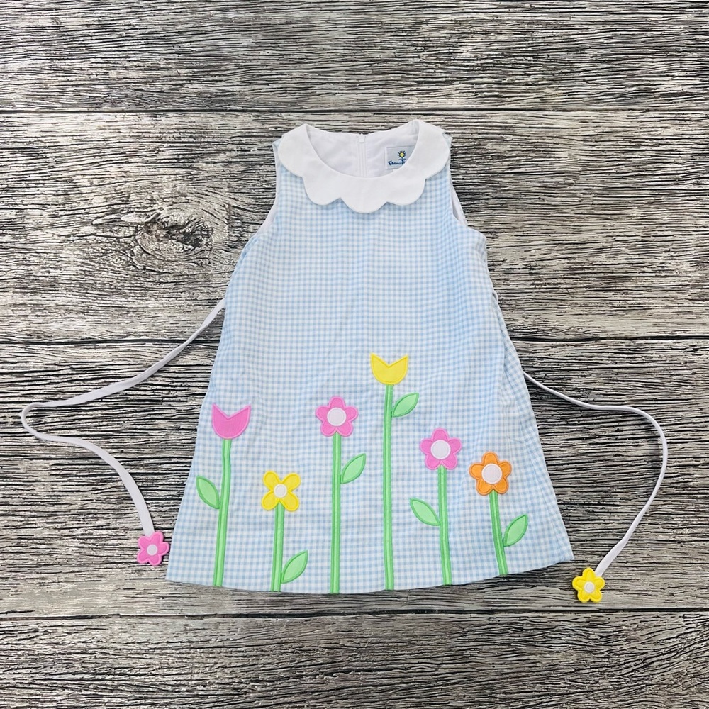 Floral and checkered dress